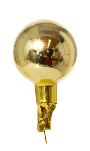 40MM GLOSS GLASS BALL ORNAMENT GOLD PKG/48