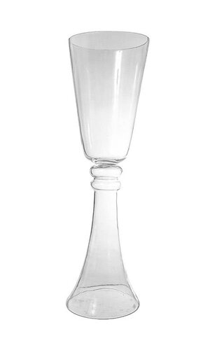 8.25" X 27.75" REVERSIBLE GLASS VASE CLEAR
