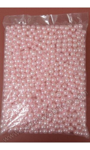 10MM ABS PEARL BEADS PINK PKG(500g)