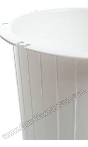 8.5" X 7.5" PLASTIC FUNERAL BASKET WHITE