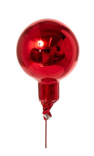 40MM GLOSS GLASS BALL ORNAMENT RED PKG/48
