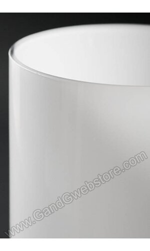 5" X 12" CYLINDER GLASS VASE WHITE