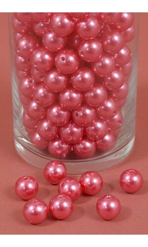 16MM ABS PEARL BEADS RED PKG(500g)