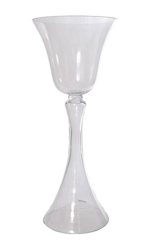 21.25" Reversible Glass Vase Clear