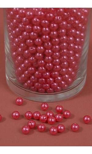 8MM ABS PEARL BEADS RED PKG(500g)