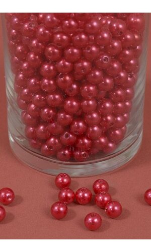 10MM ABS PEARL BEADS RED PKG(500g)