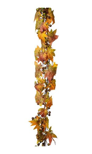 6FT MAPLE/BERRY GARLAND FALL