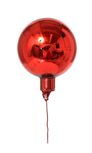 100MM GLOSS GLASS BALL RED PKG/6
