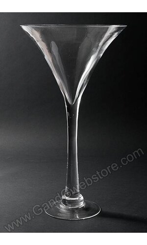 10.5" X 19.25" MARTINI GLASS VASE CLEAR CS/4