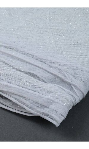 60" X 10YDS SPARKLE TULLE SILVER