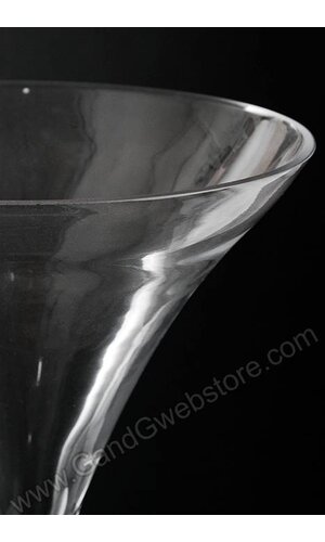 10.5" X 27.5" MARTINI GLASS VASE CLEAR CS/4
