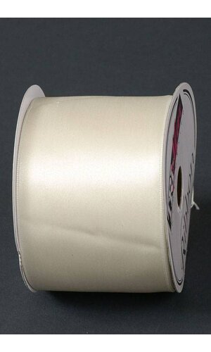 2.5" X 15YDS WIRED SUPREME RIBBON IVORY