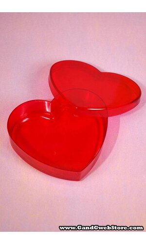 3.75" HEART BOX CLEAR/RED PKG/12