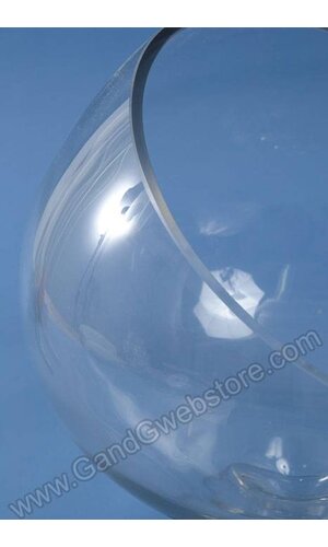 10.75" X 12" ROUND GLASS BIAS BOWL CLEAR
