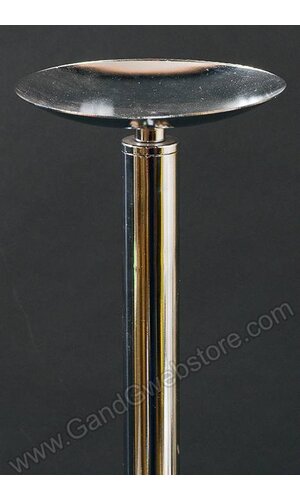 28.5" METAL CANDLE STAND SILVER