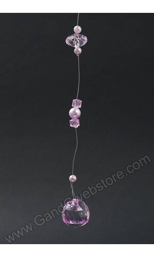 36" PEARL AND BEAD GARLAND LAVENDER