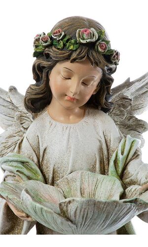 12.25" ANGEL GIRL BIRD FEEDER PASTEL