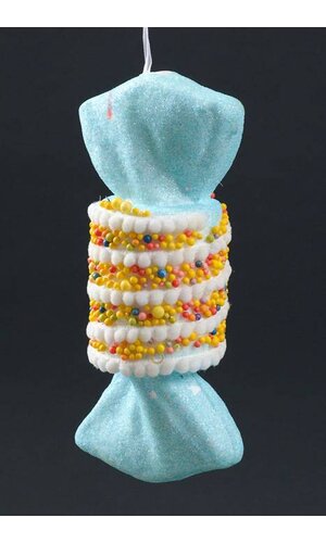 7.5" CANDY HANGING ORNAMENT BLUE