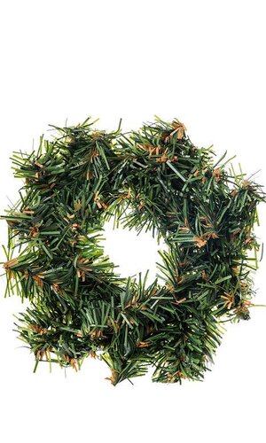 3" CANADIAN PINE WREATH (PACK OF 12)(GREEN)