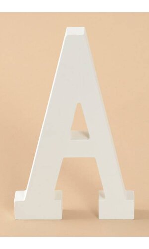 8" WOODEN LETTER A WHITE