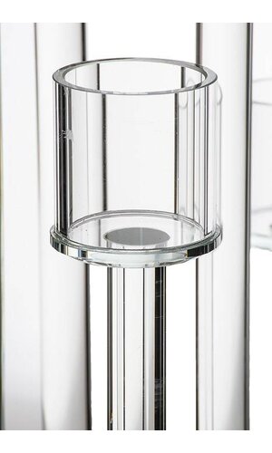 7-LITE GLASS CANDLE HOLDER STAND CLEAR