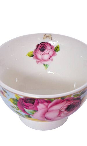 Tea Cup w/ Saucer Set of 6 Blue/Flowers