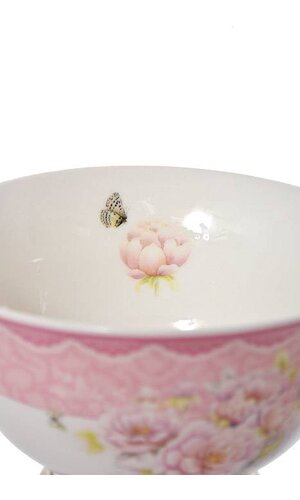 Tea Cup w/ Saucer Set of 6 - Pink/Flowers