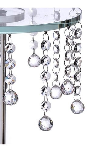 10" X 24.5" CRYSTAL BEAD ROUND CAKE STAND