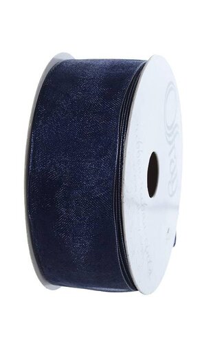1.5" X 25YDS WIRED ENCORE RIBBON NAVY