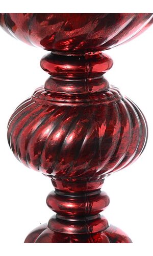 22" ANTIQUE SCULTPED FINIAL ORNAMENT RED