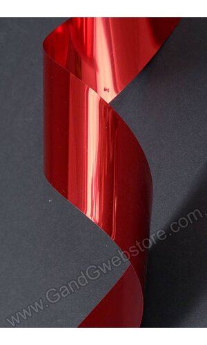 1.5" X 25YDS METALLIC RIBBON RED