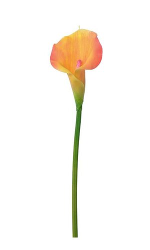 21.5" ARTIFICIAL CALLA LILY STEM YELLOW/PINK