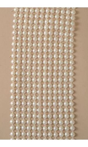 4.5" X 10YDS PEARL MESH WRAP PEARL IVORY