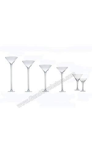 11" X 32" MARTINI GLASS VASE CLEAR CS/4