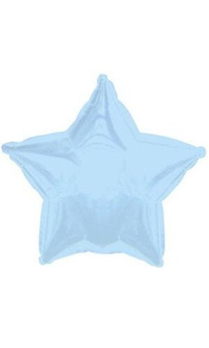 18" FOIL PLATINUM STAR BALLOON POWDER METALLIC BLUE PKG/10