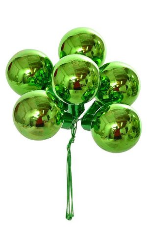 35mm Gloss Glass Ball Ornament Green Pkg/72