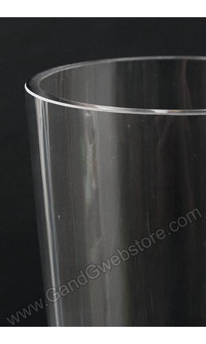 5" X 24" GLASS FLUTED VASE CLEAR