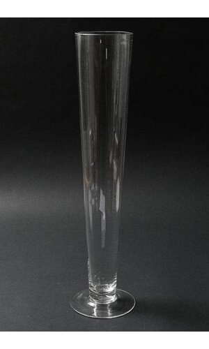 4" X 20" FLUTED GLASS VASE CLEAR