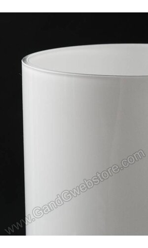 5.75" X 15.5" GLASS CYLINDER VASE WHITE