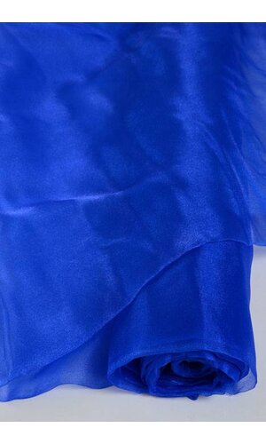 60" X 15YDS SHIMMER ORGANZA FABRIC ROYAL BLUE