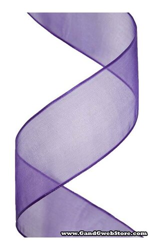 1.5" X 25YDS WIRED SHEER RIBBON PURPLE