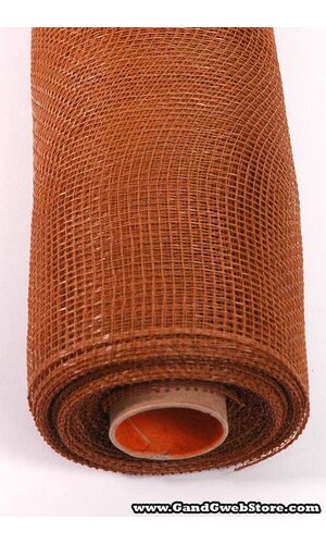 21" X 10YDS FLORAL MESH CURRY BROWN