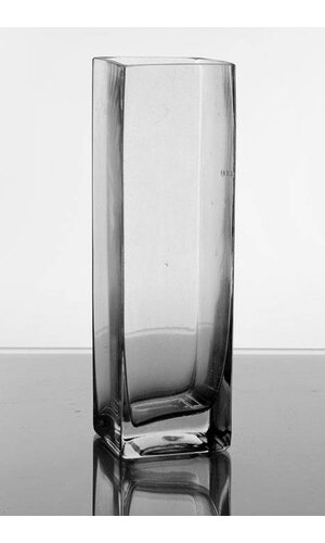 2.5" X 2.5" X 8" SQUARE VASE CLEAR