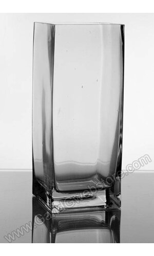 4" X 4" X 10" SQUARE VASE CLEAR