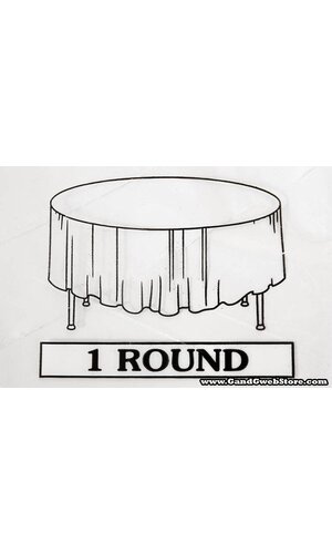 RECTANGULAR/ROUND PLASTIC TABLE COVER WHITE