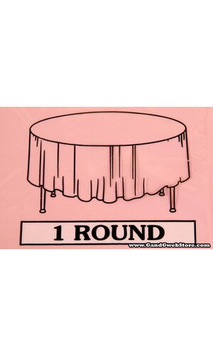 RECTANGULAR/ROUND PLASTIC TABLE COVER PINK
