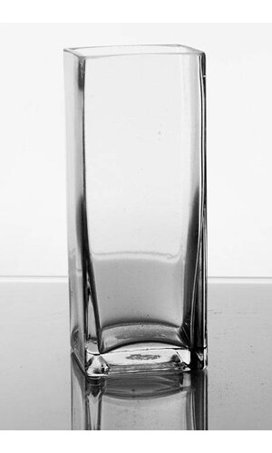 2.5" X 2.5" X 6" SQUARE VASE CLEAR