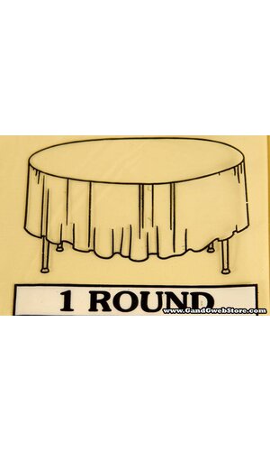 RECTANGULAR/ROUND PLASTIC TABLE COVER YELLOW