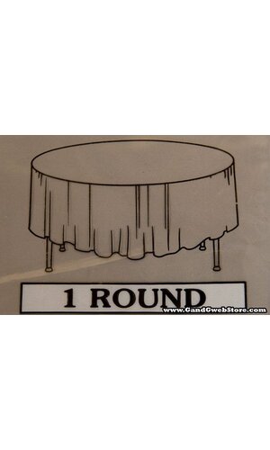 RECTANGULAR/ROUND PLASTIC TABLE COVER SILVER