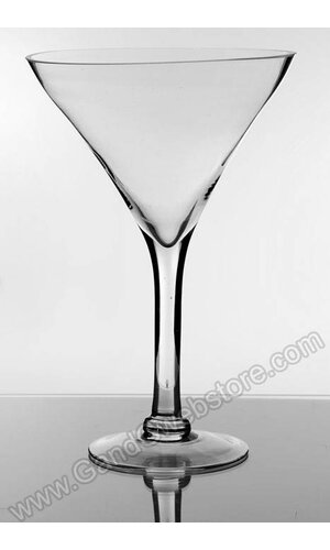 10.5" X 16" MARTINI GLASS VASE CLEAR CS/4